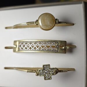 Elegant Gold and Silver Bracelet Set